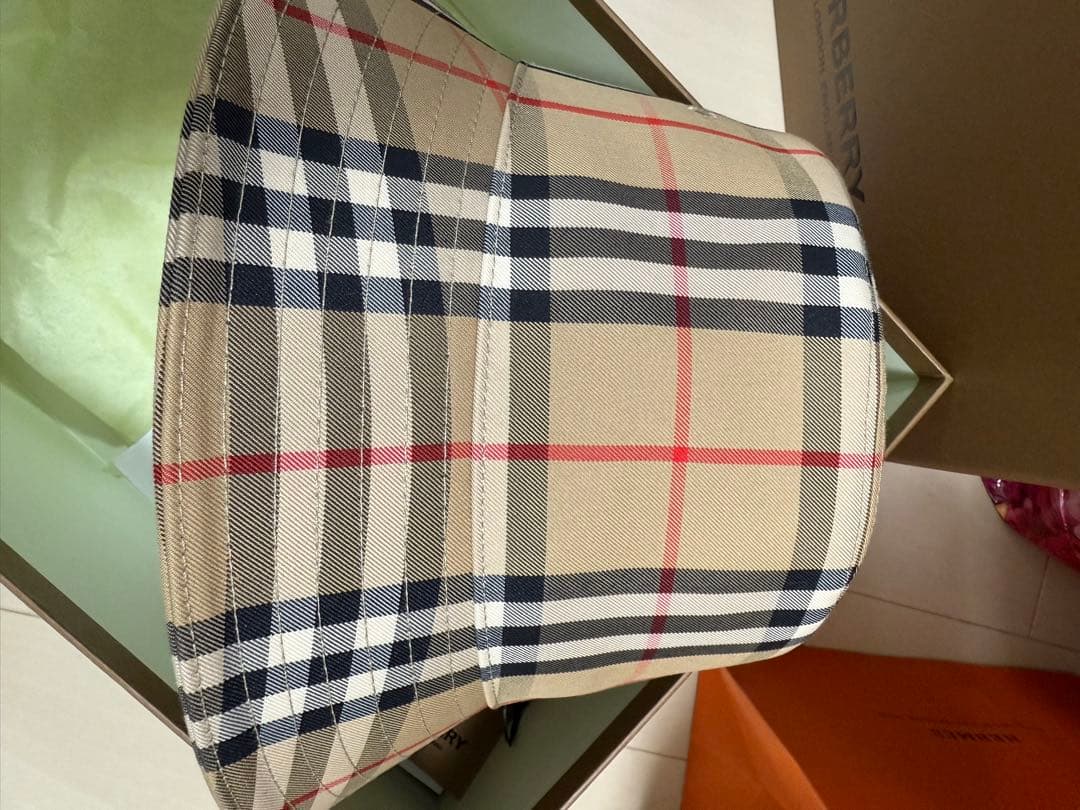 【超美品】Burberry 定番 チェック柄 M バケットハット
