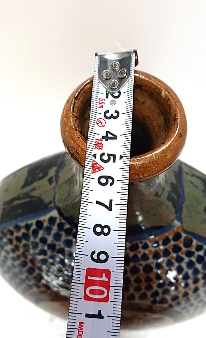 トナラ焼　フォークアート　民族　花瓶　フラワーベース　メキシコ