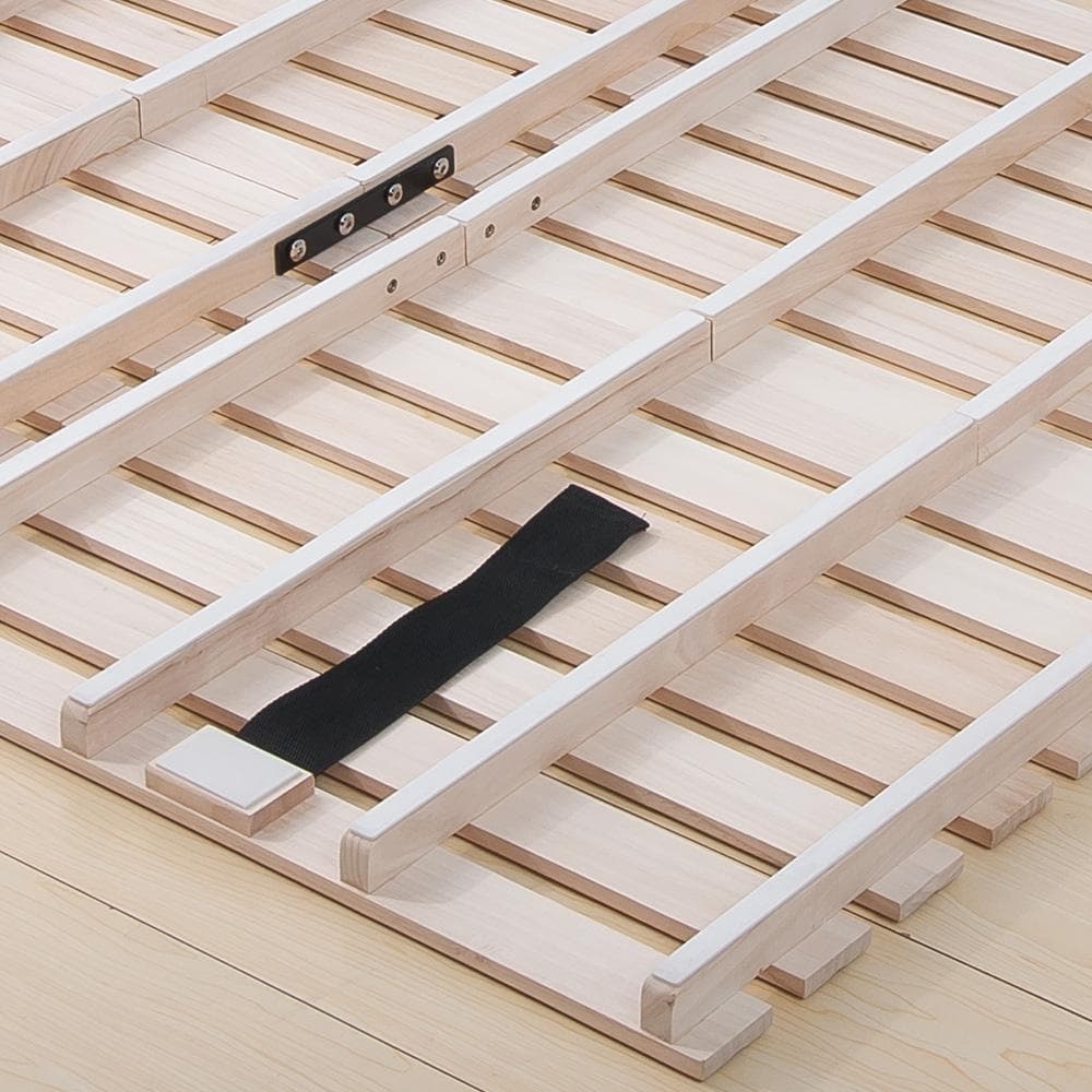 すのこベッド 折りたたみ 天然桐 二つ折り ベッドフレーム 2折桐木床 S