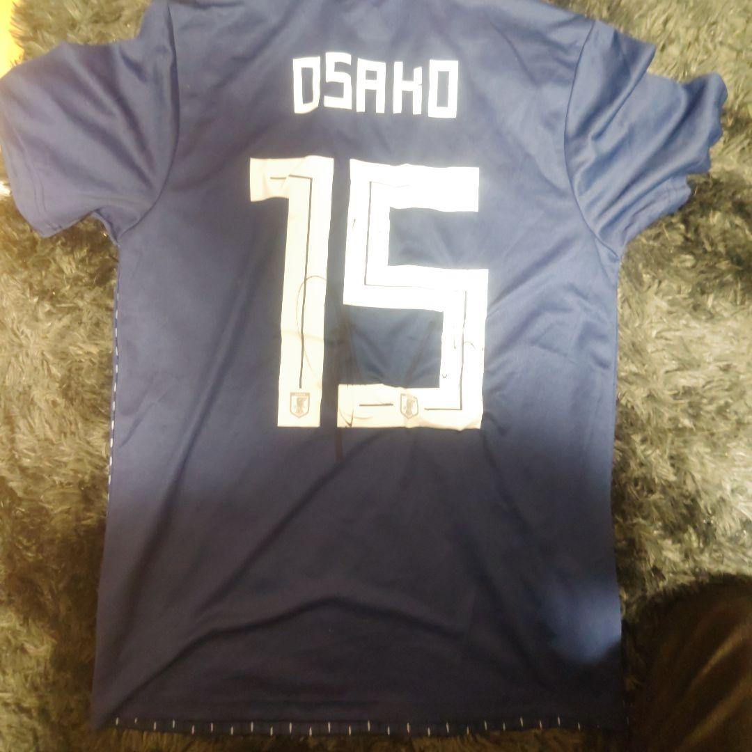 希少品！日本代表 adidas サッカーシャツ OSAKO 15（サイン付き）