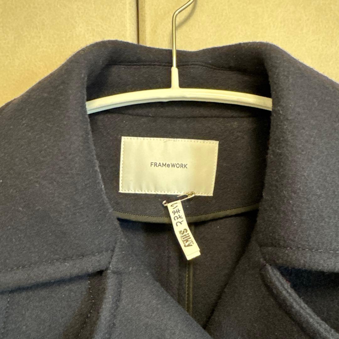 二宮こずえさん着用　FRAMEWORK ダブルフェイス ロングピーコートネイビー