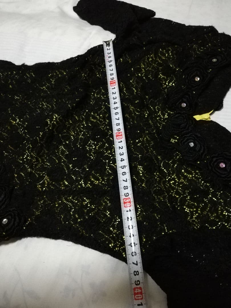 最終お値下げ　社交ダンス用　カラオケ用に　黒と黄色のロングドレス