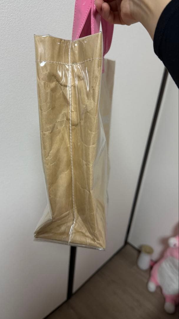 COMME des GARÇONS エコバッグ ブラウン/ピンク