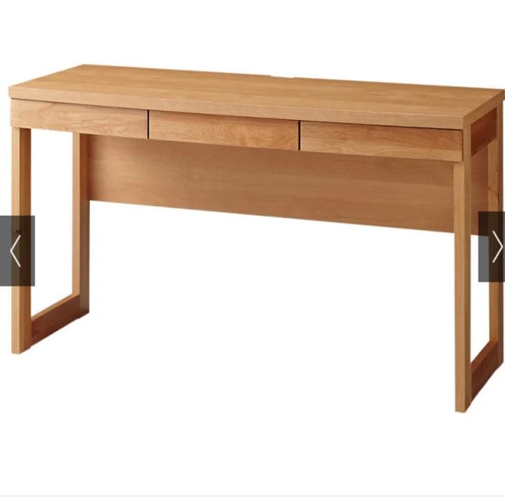 アルダー天然木　アールデザインデスクシリーズ　デスク