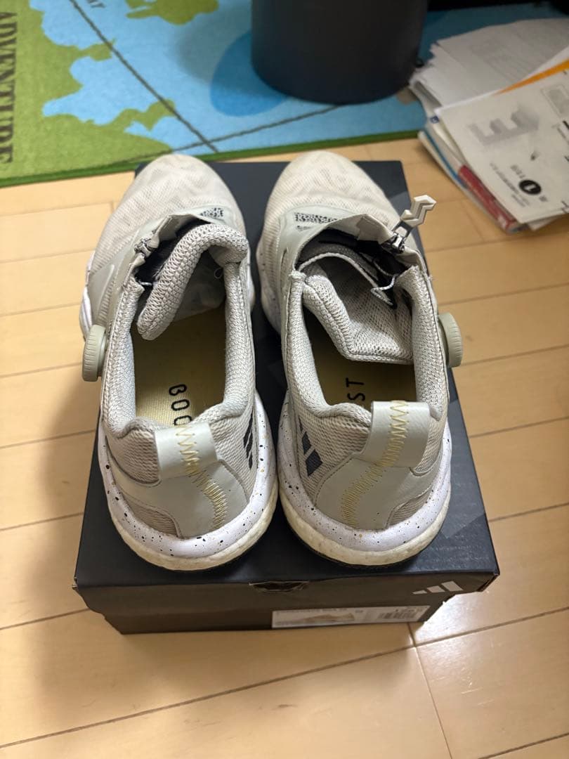 adidas ゴルフシューズ ホワイト ジッパー付き