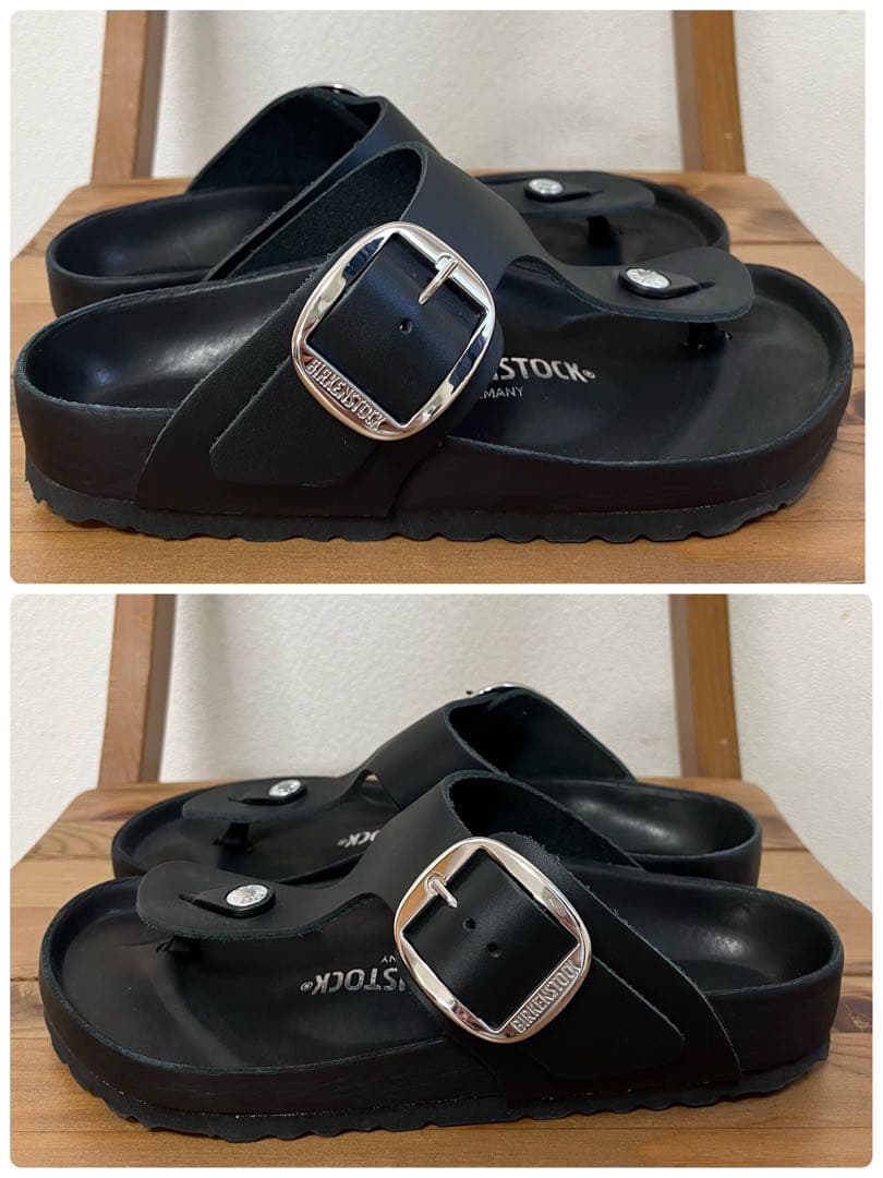 ビルケンシュトック 36 ギゼ エクスクイジット ビッグバックル 黒