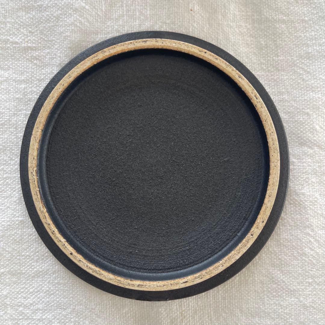 小野俊　黒鉄釉　蓋物　2点セット