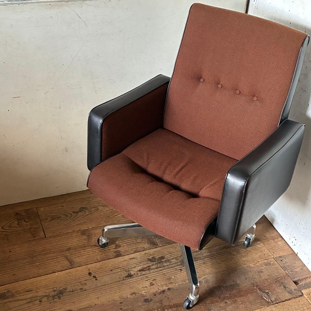 国産ヴィンテージ コクヨ エグゼクティブ デスク アーム チェア レトロ