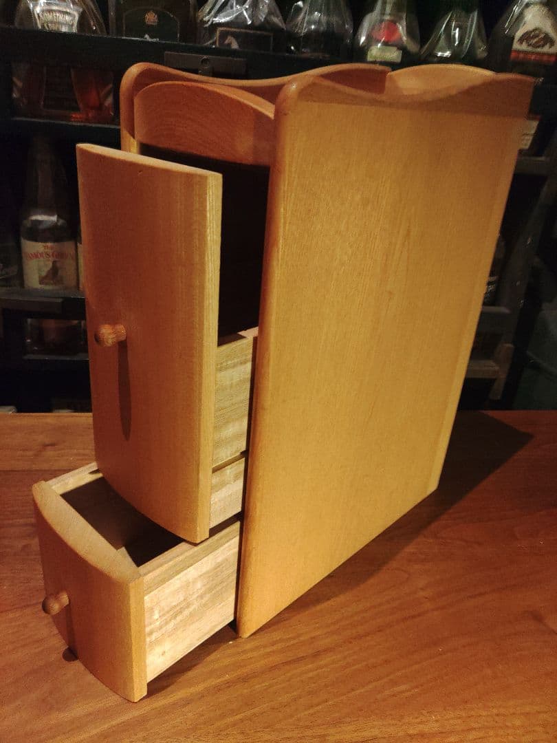 北欧　無垢　オーク　ラウンド　アーチ　サイドラック　ウォールナット　棚　ラック