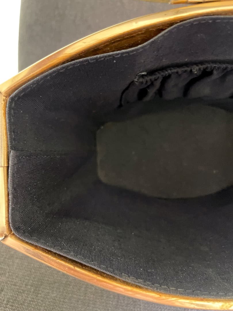 レア ヴィンテージ ストライプデザイン 木製 & レザー バスケット 1950s