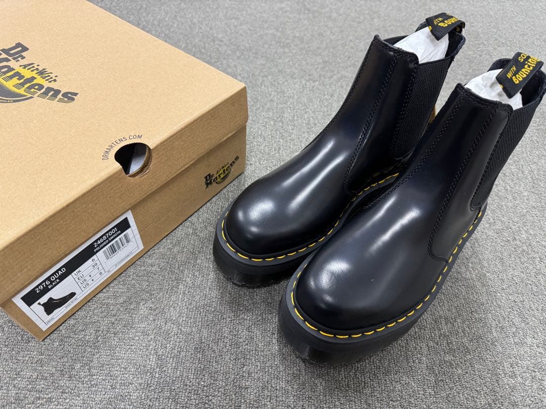 限定【ドクターマーチン】2976 厚底サイドゴアブーツ　UK6