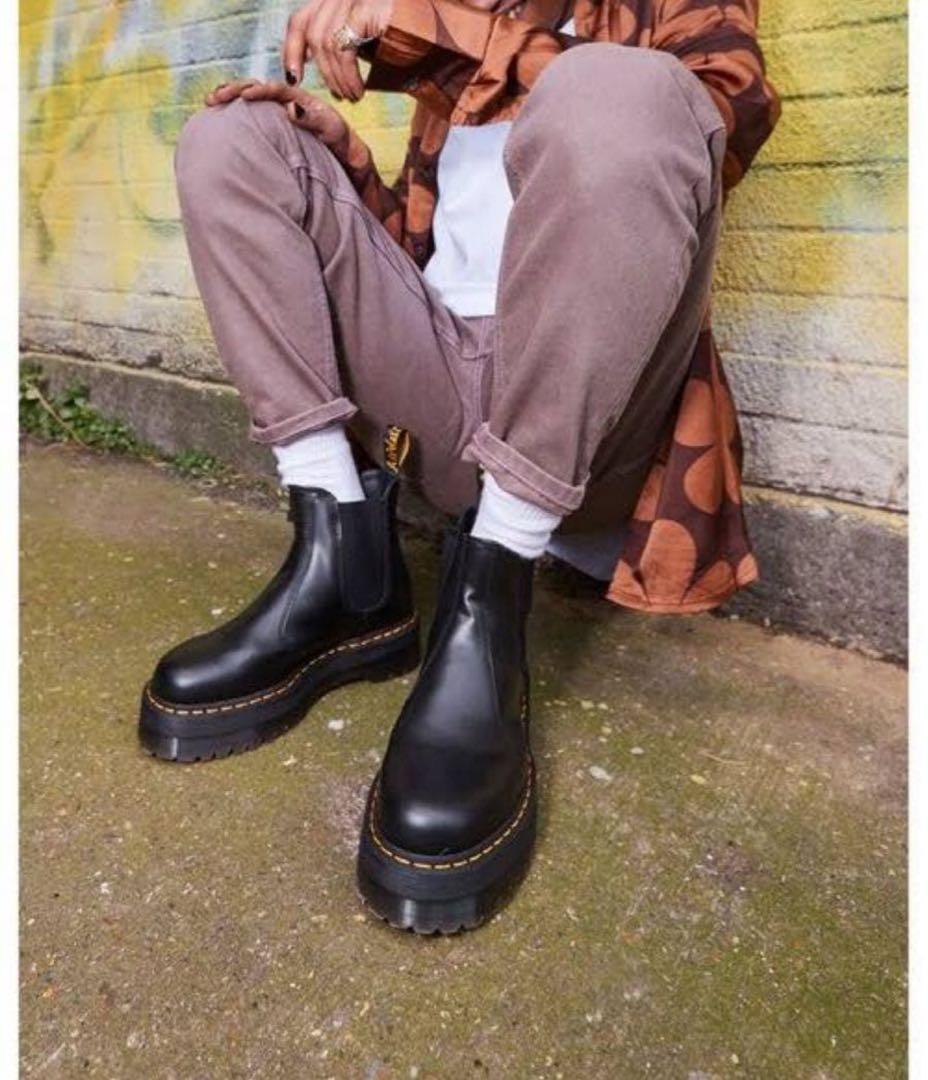 限定【ドクターマーチン】2976 厚底サイドゴアブーツ　UK6