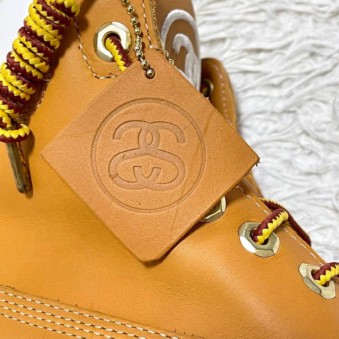 【美品】Timberland x STUSSY レザー6インチジップブーツ