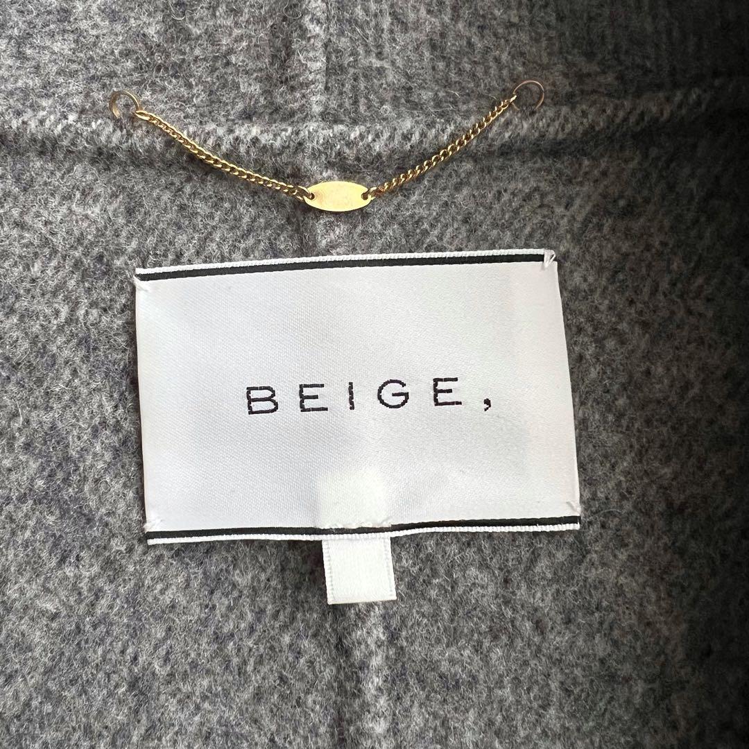 BEIGE, ベイジ　ウールカシミヤ　ビッグカラー　コート　グレー　4