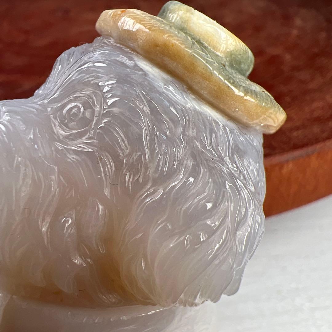 天然石 麦わらトイプードル　瑪瑙