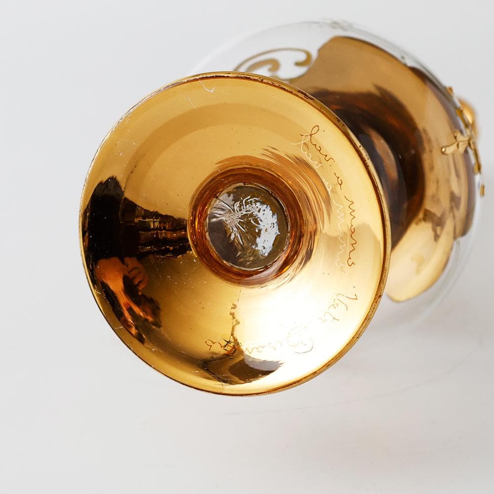 T　超高級 ベネチアングラス　イタリア製　ムラノーガラス　ワイングラス3客