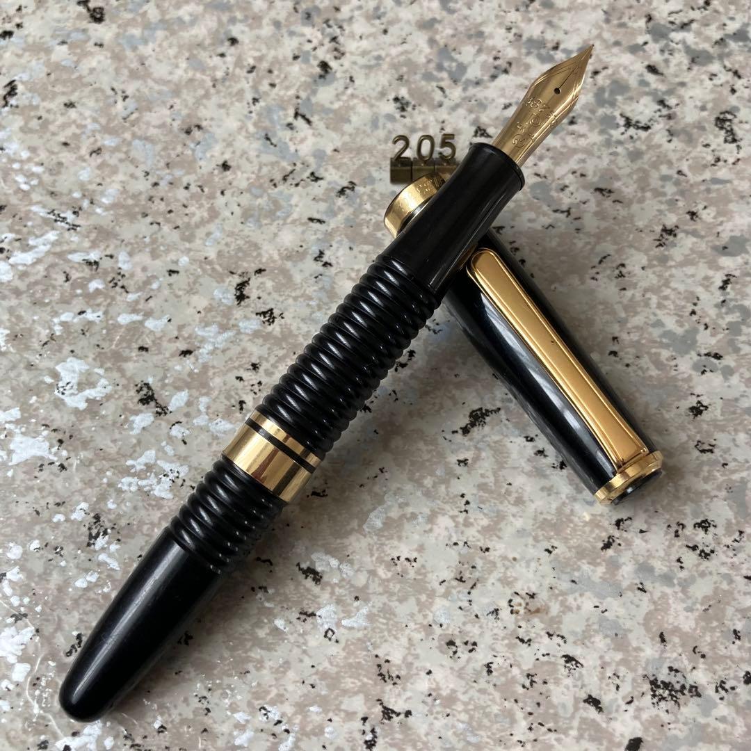 #205 オーバーホール済み 万年筆 PLATINUM ギャザード 14k