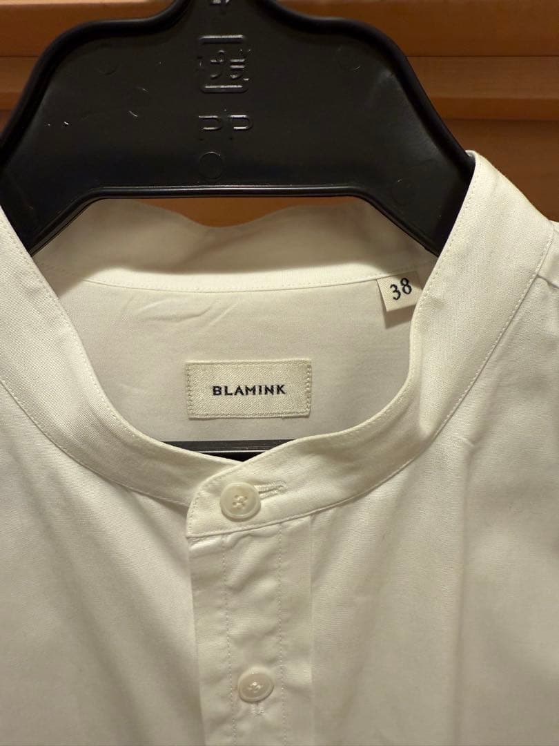 ブラミンク BLAMINK コットンバンドカラーシャツ 38