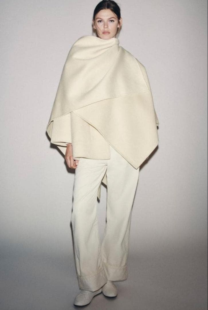 ZARA ザラ ZW COLLECTION ウールケープコート S 美品