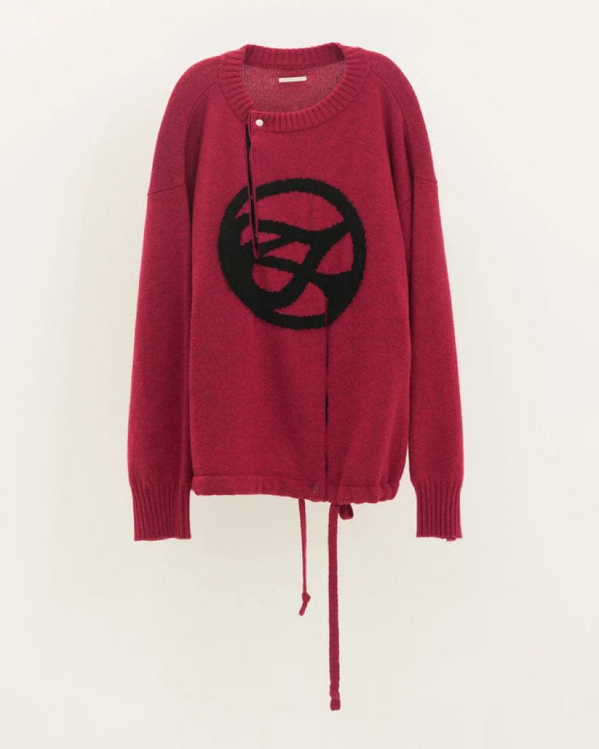 トップス tamme 25aw DOUBLE FRONT KNIT PO PINK