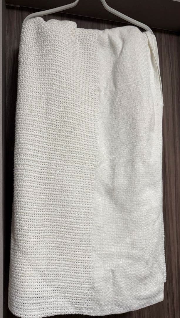 ホワイト 100%コットン メッシュ　ケット　大幅値下げ中です！