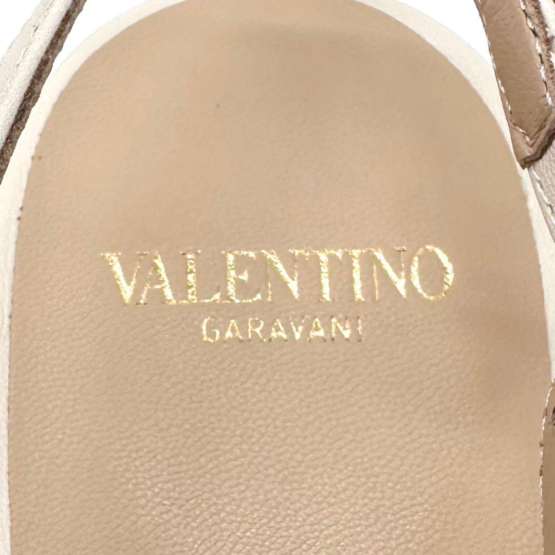 未使用✨ヴァレンティノガラヴァーニ スリングバック フラットシューズ 本革 38