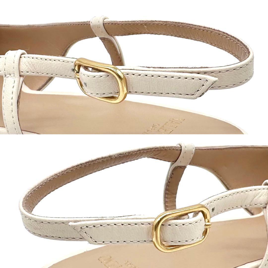 未使用✨ヴァレンティノガラヴァーニ スリングバック フラットシューズ 本革 38