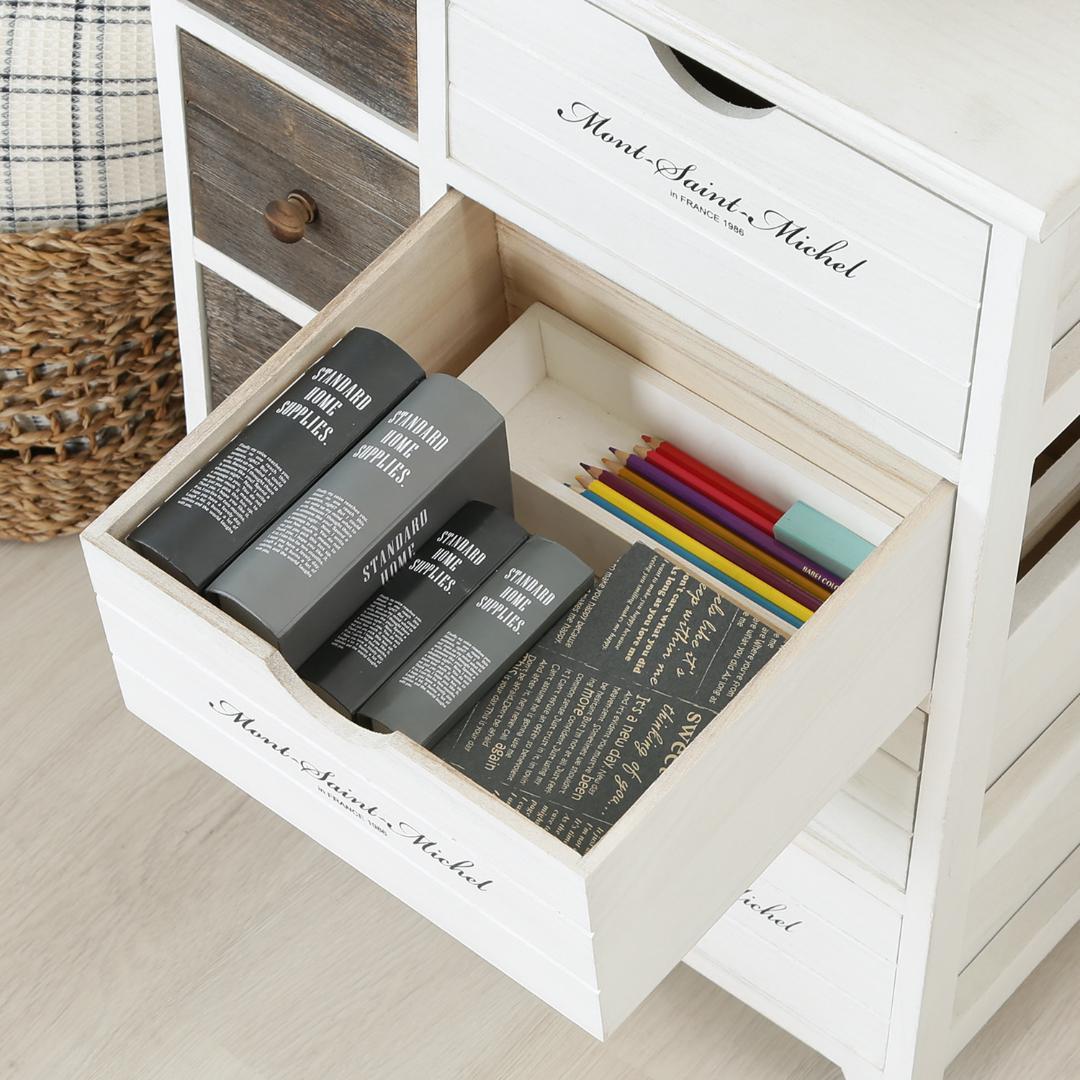 カントリーテイスト マルチチェスト 4段8杯