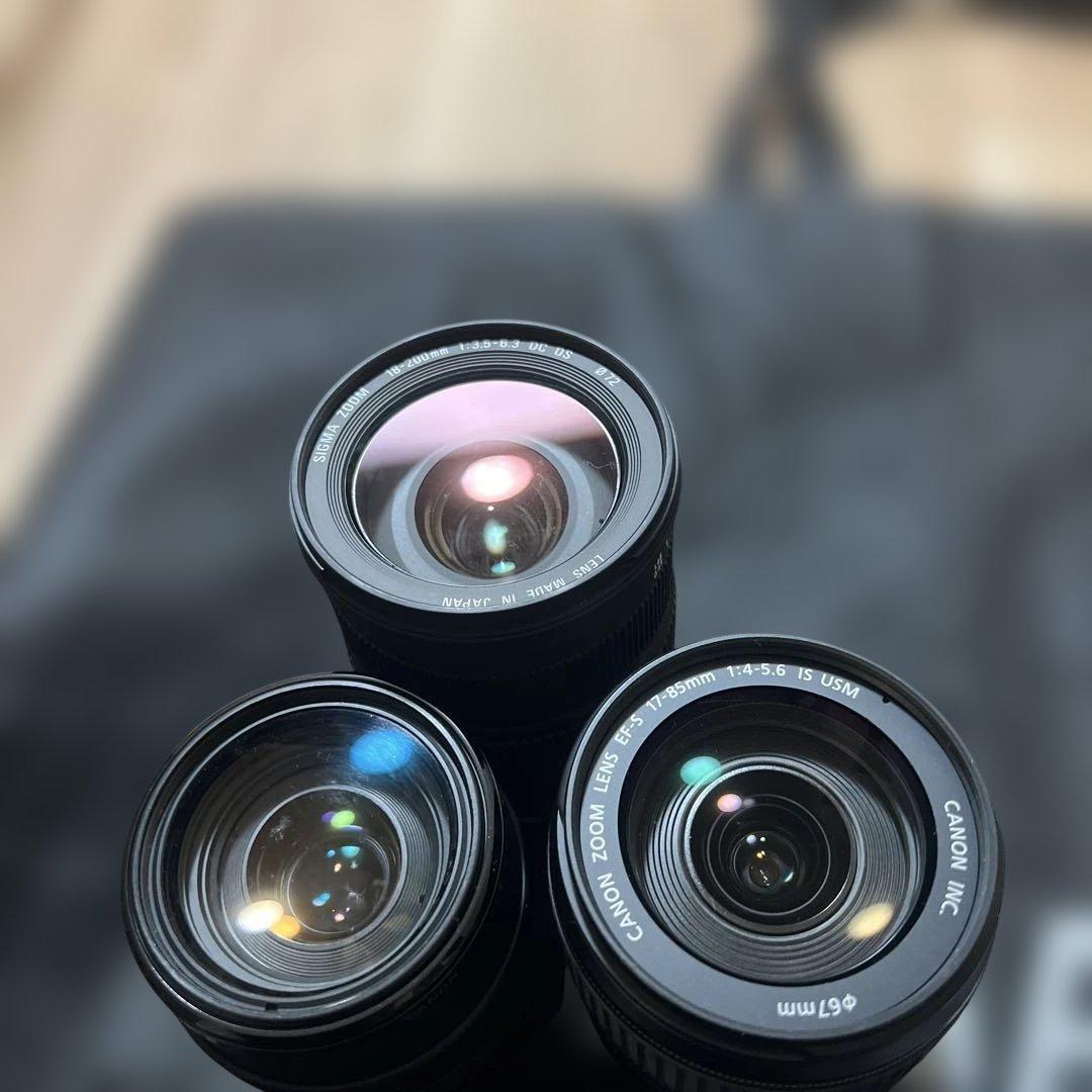 【ジャンク品】Canon EOS 40D 本体 レンズ3本（シグマ1本）本2冊