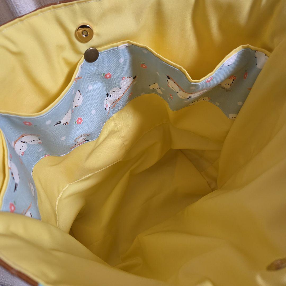 ●いちご●チェック柄●親子もふもふシマエナガ　トートバッグ