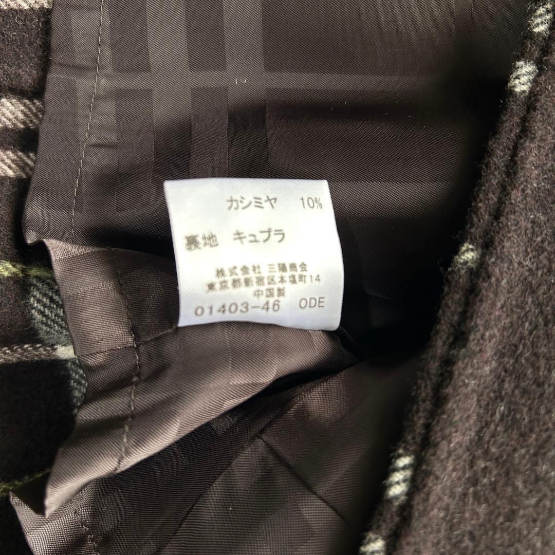 【極美品】バーバリーロンドン　ダブルフェイス　カシミヤ混　ピーコート　ブラウン系