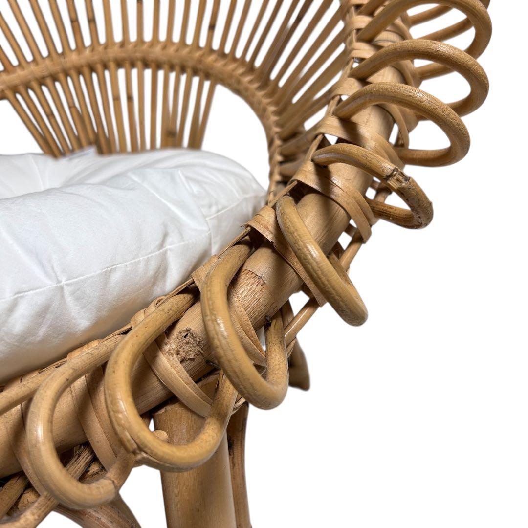 オルネコ・クッション付きラタンチェア