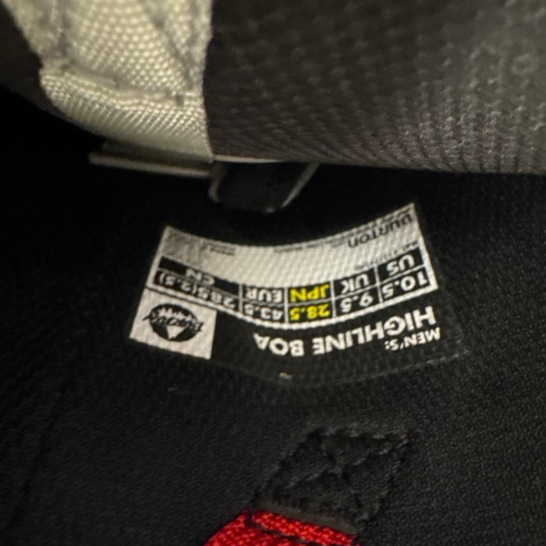 BURTON/バートン ハイライン ボア BOA 28.5 ブラック×レッド