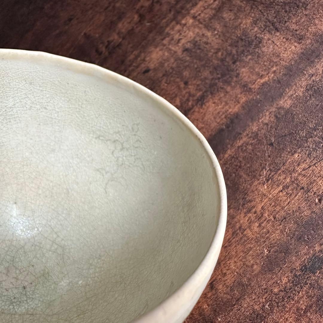 【超希少】 高麗 青磁 陰刻 菊花紋 茶碗 朝鮮美術 古玩 骨董 美品