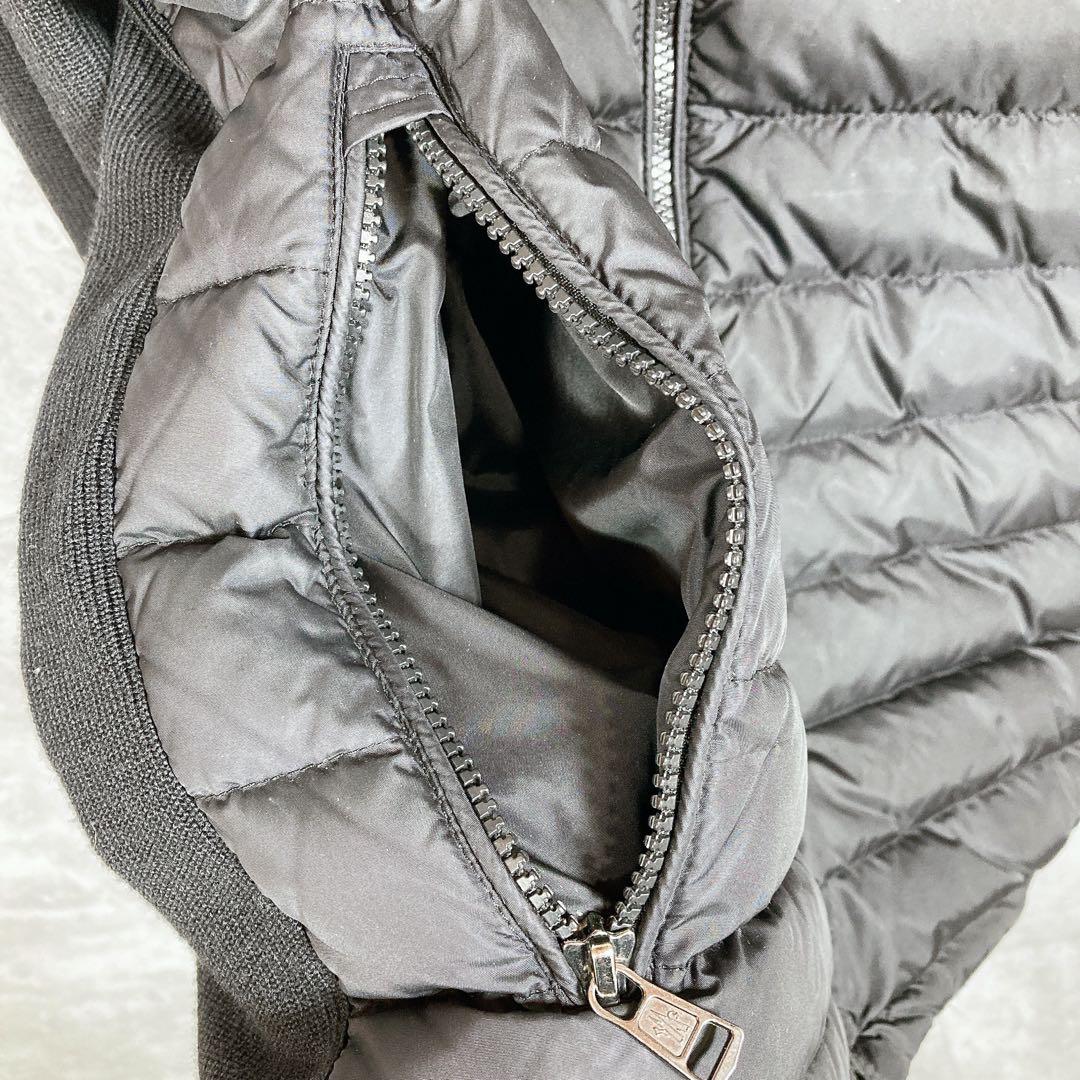 3507◯ MONCLER ダウンニットカーディガン ブラック メンズ