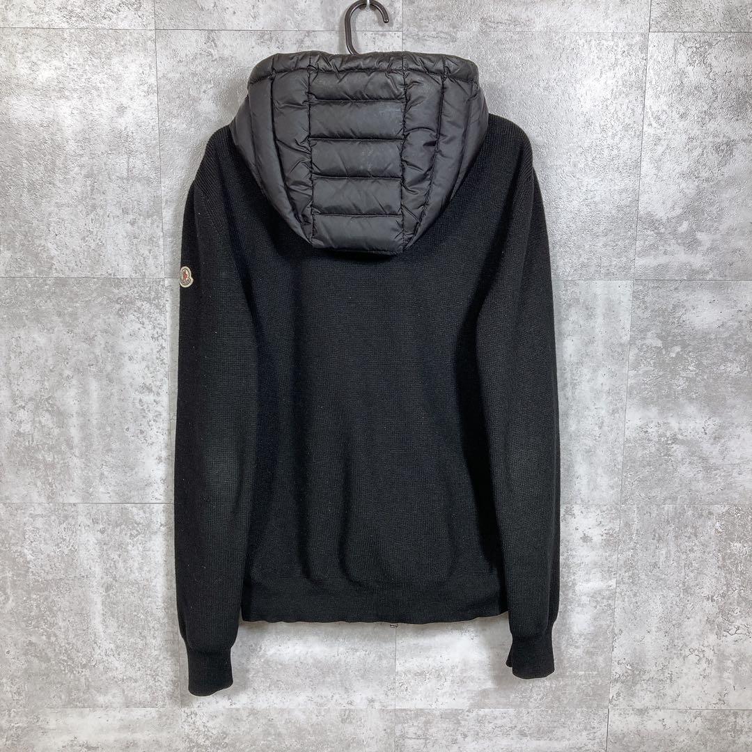 3507◯ MONCLER ダウンニットカーディガン ブラック メンズ