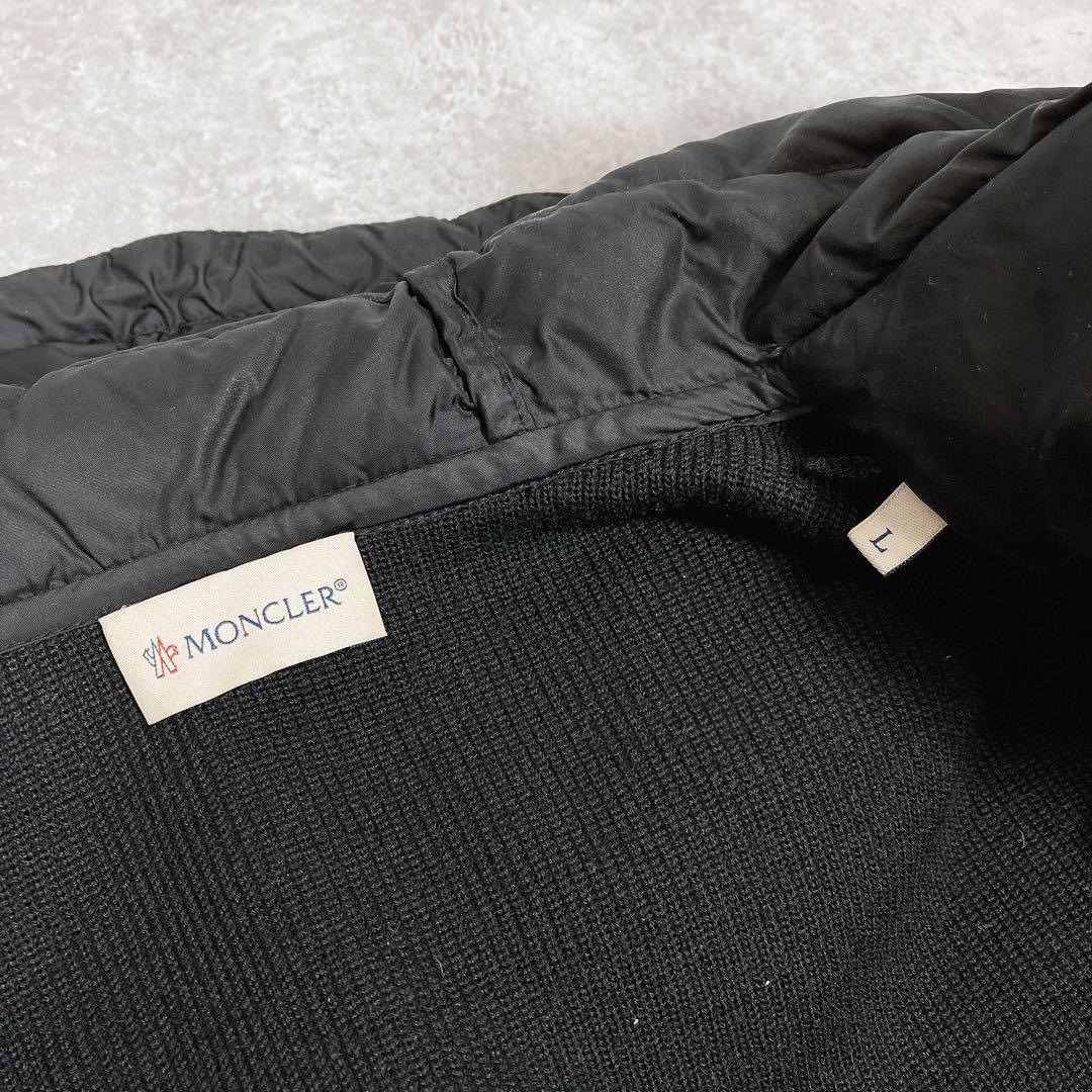 3507◯ MONCLER ダウンニットカーディガン ブラック メンズ