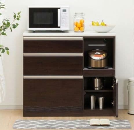 【専用】ニトリ キッチンカウンター ダークブラウン キッチン収納 引き出し付き