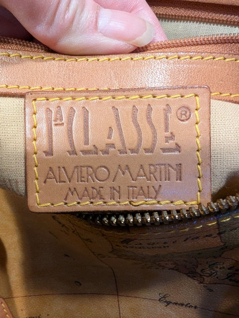 【美品】 プリマクラッセ ボストンバッグ 大容量 総柄 PVC レザー