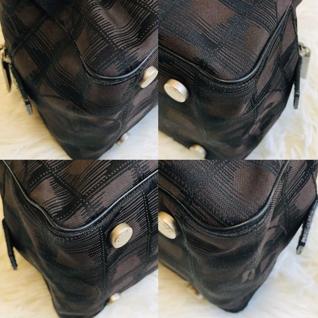 【未使用に近い】シャネル ハンドバッグ ニュートラベル 茶色 横長 ミニボストン