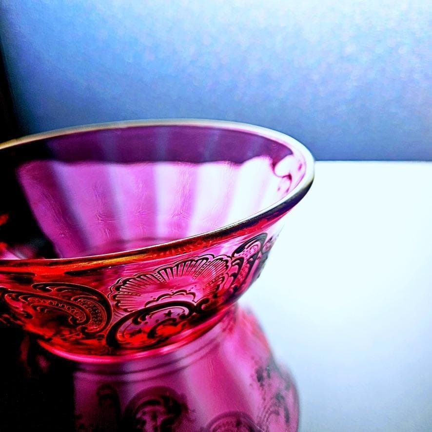 赤金彩オールドバカラ ルイ15世様式のボウル 19世紀