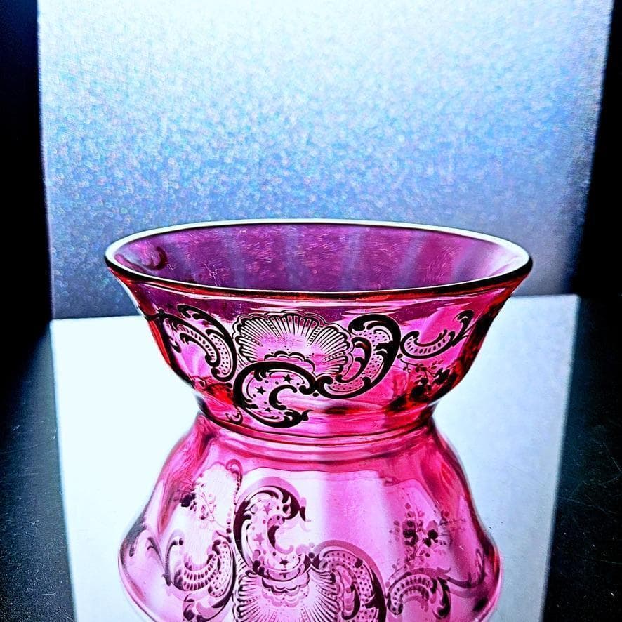 赤金彩オールドバカラ ルイ15世様式のボウル 19世紀