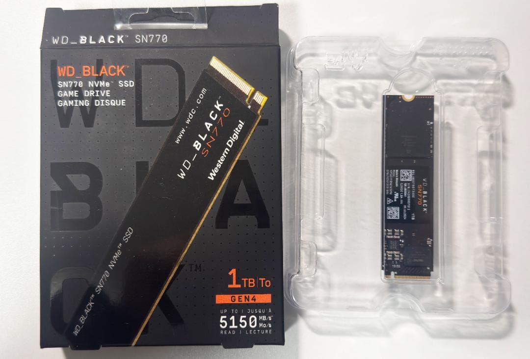 ウエスタンデジタル WD Black SN770 SSD 1TB Gen4