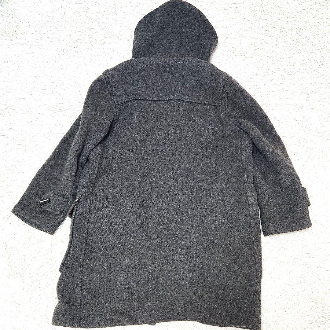 ✨英国製✨バーバリーロンドン❣️ダッフルコート　L位　グレー　バーバリーチェック