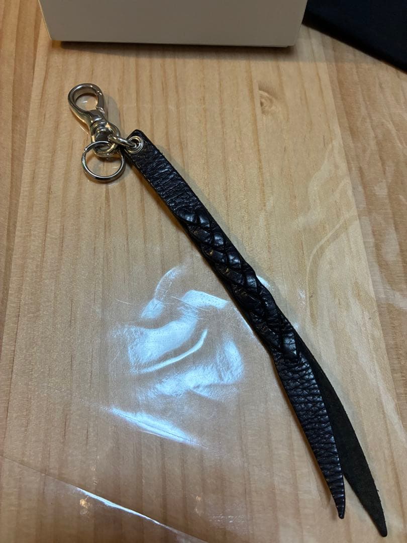 CALEE STUDS LEATHER SHORT KEY RING レザー