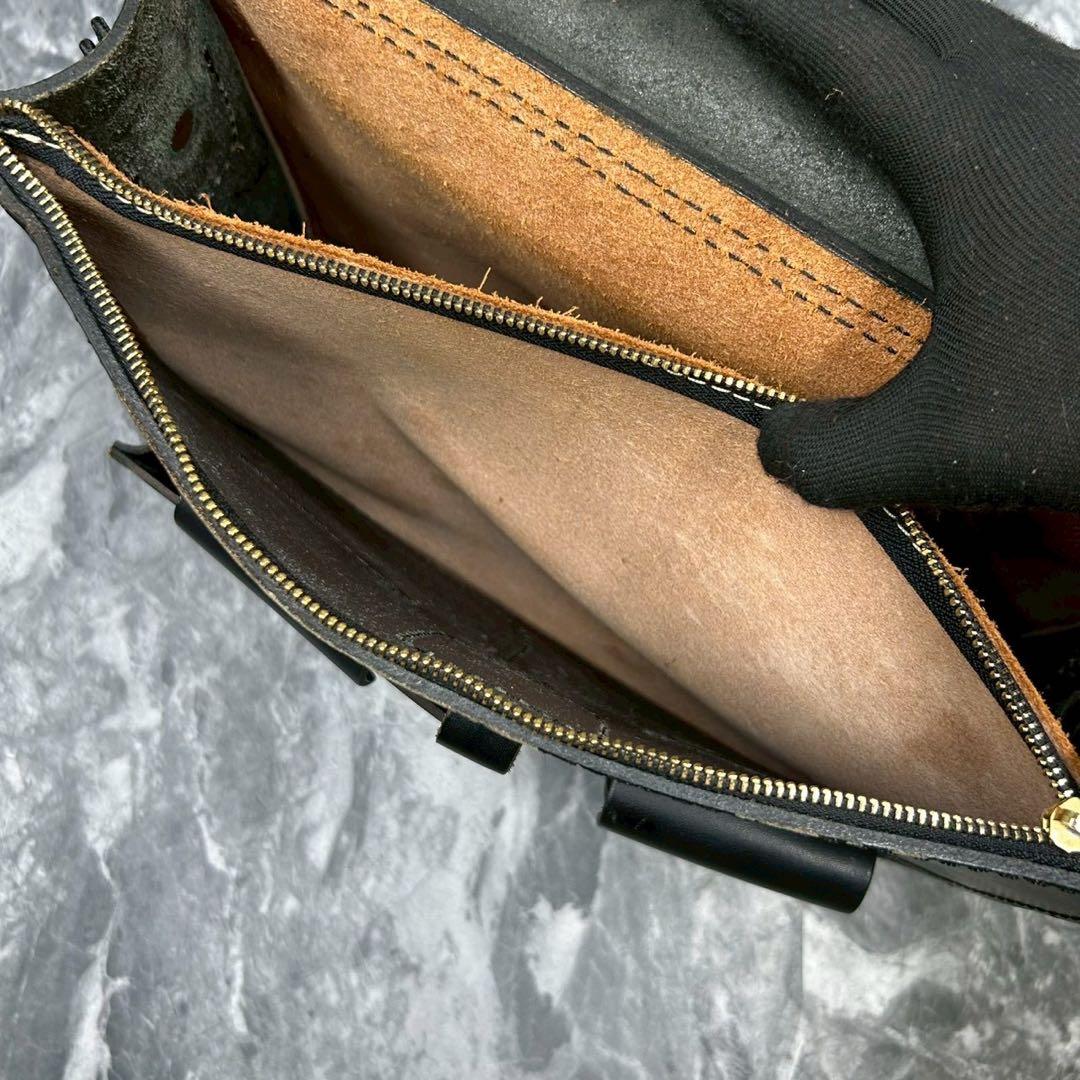 と*皮様 希少■HELZ ビジネスバッグ　ブリーフケース　本革　ブラック　黒