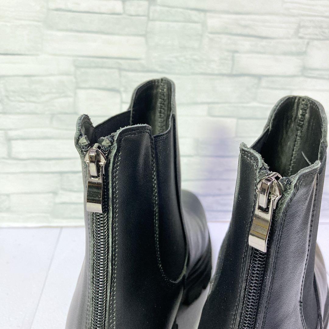 極美品 REMME レメ サイドゴアブーツ 厚底 バックジップ 本革 黒 39