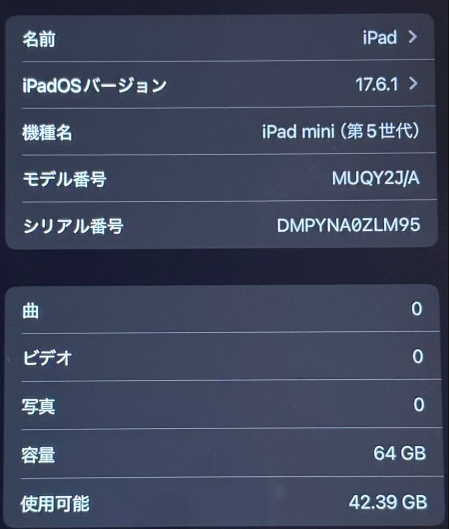 iPad mini 第5世代 ゴールド 64GB ipadmini5 本体