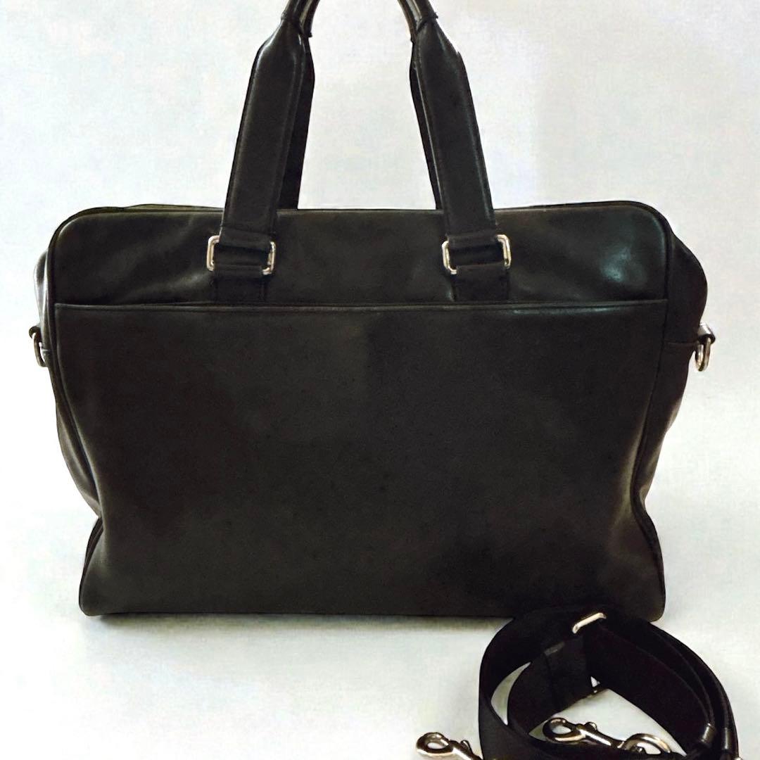 COACH 黒 レザー ビジネスバッグ 2way ブリーフケース