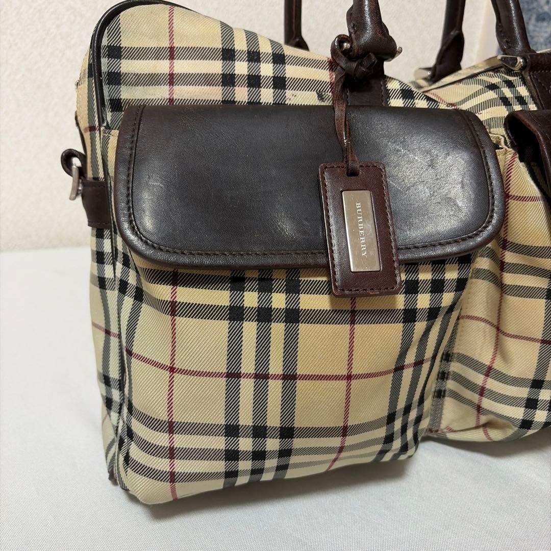 豪華 BURBERRYバーバリー ノバチェック柄 ビジネスケース×ポーチ セット